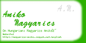 aniko magyarics business card